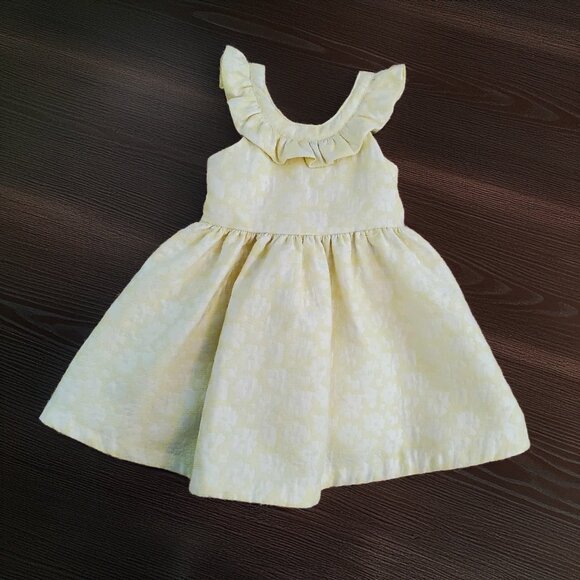 Janie and Jack Floral Jacquard Dress - Size 6-12 - Picture 1 of 5